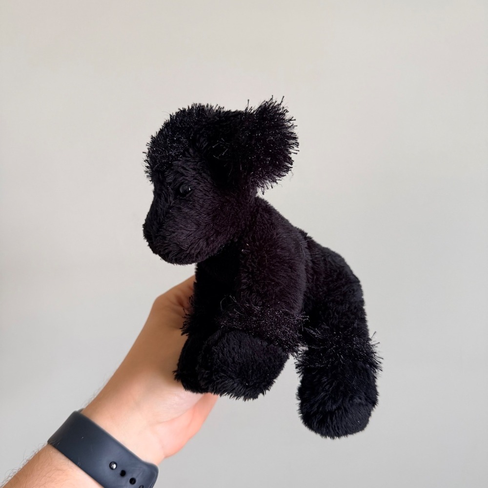 Ganz Lil Kinz Black Poodle Plush Stuffed Animal HS191 Webkinz No Code - Picture 3 of 3